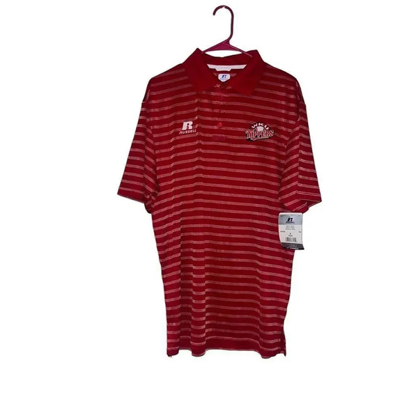 NWT Russell Team Issued Western Kentucky Hilltoppers Red Polo Size Medium - Picture 1 of 5